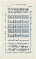 16291 Tschechoslowakei: 1934, 1Kc. Und 2 Kc. "100 Jahre Tschechische Nationalhymne" Je Im Makellosen Luxus - Briefe U. Dokumente