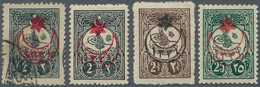 16312 Türkei: 1915, Six Pointed Star Set Of 69 Values Including Mi.312 (signed) And 302 (used), Mint Hinge - Lettres & Documents