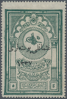 16322 Türkei: 1921, TURKEY IN ASIA : Museum 5 Pia. Deep Green Typo "OSMANLI POSTALARI 1337" Overprinted, M - Lettres & Documents