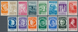 16340 Türkei: 1935, Woman's Rights Congress Complete Set Of 15 Values, Right Margin Imprints, Mint Never H - Storia Postale