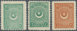 16350 Türkei: 1924, Star & Crescent Second Issue Perf. 10 3/4 On Thick Paper, Two 2 Pia. Green (small And - Lettres & Documents