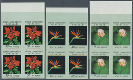 16353 Türkei: 1962, Flower Festival 30-75 K. Imperforated Block Of 4 With Sheet Margin At Top, Complete Se - Lettres & Documents