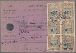 16366 Türkei - Cilicien: 1919, Parcel Card Franked With Six Stamps On Front, One With Corner Crease And Bl - 1920-21 Anatolie