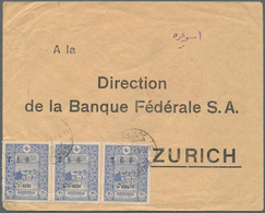 16367 Türkei - Cilicien: 1919, French Occupation, Businessletter Franked With Three Pieces 80 Para On Fron - 1920-21 Anatolia