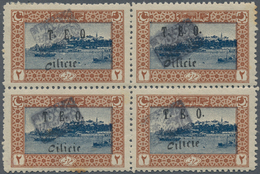 16369 Türkei - Cilicien: 1920, "FEKE KUVAYI MILLIYE" Local Overprinted 2 Pia. Brown Slate Block Of Four, M - 1920-21 Anatolie