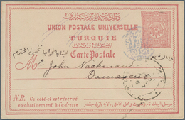 16371 Türkei - Stempel: 1892, "BEYRUTDA HAMIDIYE POSTA SUBESI 306" On 20 Para Postal Stationery Card To Da - Autres & Non Classés