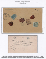 16372 Türkei - Stempel: 1880, 20 Pa. Green, 5 Pia Blue And 2 Pia. Brown Postage Due Together On Reverse Of - Autres & Non Classés