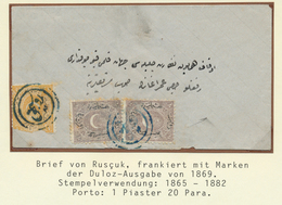 16386 Türkei - Stempel: 1873, BULGARIA : Cover From Ruscuk To Istanbul, 1 Pia. Yellow (faults) And Two 10 - Sonstige & Ohne Zuordnung