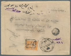 16398 Türkei - Stempel: YENISEHIR(BROUSSE): 1901, Clear Boxed All Arabic On Cover With 2 Pia. Orange And A - Altri & Non Classificati