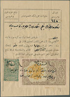 16399 Türkei - Besonderheiten: 1904 (1320) REVENUES: Two Scarce Revenue Stamps With Cancellation In Manusc - Autres & Non Classés