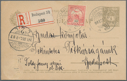 16426 Ungarn - Ganzsachen: 1901 (6.12.), Postkarte 4 F. 'Stephanskrone' Mit 10 F. 'Turul' Zufrankiert Als - Ganzsachen