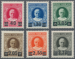 16433 Vatikan: 1934, "Provisorials", Postage Stamps Of 1929 Surchached With New Values, Complete Set Of Si - Lettres & Documents