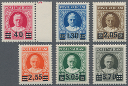 16434 Vatikan: 1934, "Provisorials", Postage Stamps Of 1929 Surchached With New Values, Complete Set Of Si - Storia Postale