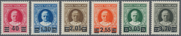 16435 Vatikan: 1934, Papst Pius XI., Provisorien-Ausgabe, 6 Werte, Teils Entfalzt, Signiert A.Diena Und Vo - Briefe U. Dokumente