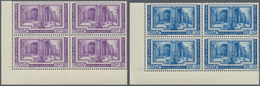 16449 Vatikan: 1838, Archological Congress, Complete Set Of Six Values, All In Blocks Of Four From The Low - Storia Postale