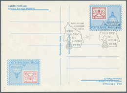 16458 Vatikan - Ganzsachen: 1979: Postal Stationery Card, L.150, Double Print Of The Address Side (Pope Pa - Interi Postali