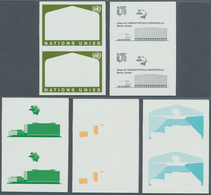 16468 Vereinte Nationen - Genf: 1971. Progressive Proof (5 Phases) In Vertical Pairs For The Issue "UPU He - Ungebraucht