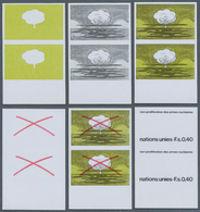 16472 Vereinte Nationen - Genf: 1972. Progressive Proof (6 Phases) In Vertical Pairs For The Complete Issu - Ungebraucht