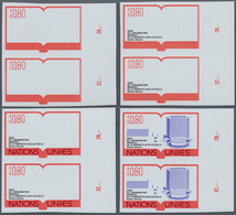 16494 Vereinte Nationen - Genf: 1977. Progressive Proof (4 Phases) In Vertical Pairs For The Issue "WIPO - - Neufs