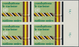 16500 Vereinte Nationen - Genf: 1977. IMPERFORATE Block Of 4 For The 40c Value Of The Set "Fight Against R - Nuovi