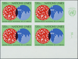 16502 Vereinte Nationen - Genf: 1978. IMPERFORATE Corner Block Of 4 For The 1.10f Value Of The Issue "Glob - Nuovi