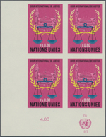 16508 Vereinte Nationen - Genf: 1979. IMPERFORATE Corner Block Of 4 For The 80c Value Of The Set "Intl. Co - Neufs