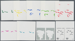 16522 Vereinte Nationen - Genf: 1984. Progressive Proofs (9 Phases) In Horizontal Pairs For The Complete I - Neufs