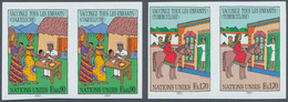16530 Vereinte Nationen - Genf: 1987. Complete Set "Immunize Every Child" (2 Values) In IMPERFORATE Horizo - Neufs