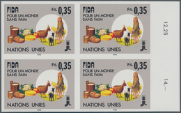 16531 Vereinte Nationen - Genf: 1988. IMPERFORATE Block Of 4 For The 35c Value Of The Set "IFAD - Intl. Fu - Ungebraucht