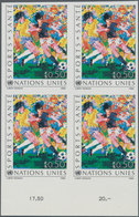 16535 Vereinte Nationen - Genf: 1988. IMPERFORATE Block Of 4 For The 50c Value Of The Set "Health In Sport - Neufs