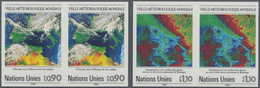 16538 Vereinte Nationen - Genf: 1989. Complete Set "World Weather Watch" (2 Values) In IMPERFORATE Horizon - Ungebraucht