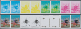 16544 Vereinte Nationen - Genf: 1990. Progressive Proof (8 Phases) In Horizontal Pairs For The 2fr Value O - Ungebraucht