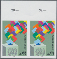 16545 Vereinte Nationen - Genf: 1991. Definitive Stamp 80c In A Horizontal Pair Showing "Ballots Filling B - Neufs