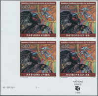 16562 Vereinte Nationen - Genf: 1995. IMPERFORATE Corner Block Of 4 For The 60c Value Of The Issue "4th Wo - Neufs