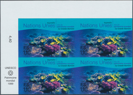 16575 Vereinte Nationen - Genf: 1999. IMPERFORATE Corner Block Of 4 For The 1.10f Value Of The Issue "Worl - Neufs