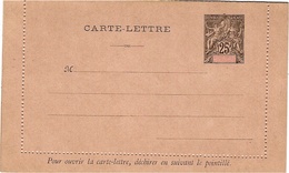 Fin XIX -  Carte-lettre Groupe 25 C  DIEGO SUAREZ Et DEPENDANCES - Non Utlisé  Très Bon état - Cartas & Documentos