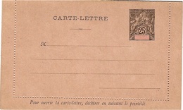 Fin XIX -  Carte-lettre Groupe 25 C  DIEGO SUAREZ Et DEPENDANCES - Non Utlisé  Très Bon état - Lettres & Documents