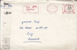 AMOUNT 7.5, CORCAIGH, RENT A CAR, RED MACHINE STAMPS ON COVER, 1973, IRELAND - Lettres & Documents