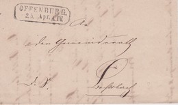 BADEN 1865 LETTRE EN FRANCHISE DE OFFENBURG - Briefe U. Dokumente