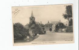 SOLESMES (NORD) LE PONT DE SAINT PYTHON (EGLISE ET ATTELAGE CHEVAL) 1905 - Solesmes