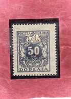 POLONIA POLAND POLSKA 1923 POSTAGE DUE STAMPS SEGNATASSE TASSE TAXE 50m MH - Postage Due