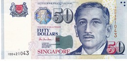 SINGAPORE  50 Dollars ND 1999 P-41 AU "free Shipping Via Registered Air Mail" - Singapour