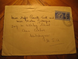 LONDON 1948 Olympic Games Olympics MONMOUTH Cancel Stamp On Cover ENGLAND GB UK - Estate 1948: Londra