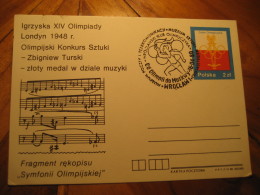 LONDON 1948 Olympic Games Olympics WROCLAW Cancel Moscow 1980 Postal Stationery Card POLAND - Zomer 1948: Londen