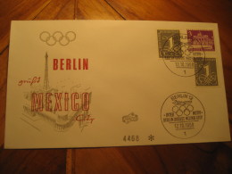 MEXICO 1968 Olympic Games Olympics BERLIN 1968 Cancel Cover GERMANY - Sommer 1968: Mexico