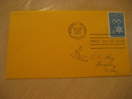 SQUAW VALLEY 1960 Winter Olympic Games Olympics OLYMPIC VALLEY 1960 FDC Cancel Cover USA - Winter 1960: Squaw Valley
