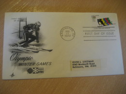 SAPPORO 1972 Winter Olympic Games Olympics Ski Skiing WASHINGTON 1972 FDC Cancel Cover USA Japan - Winter 1972: Sapporo