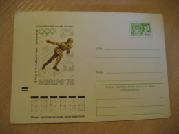 SAPPORO 1972 Winter Olympic Games Olympics Ice Skating 1972 Postal Stationery Cover RUSSIA USSR CCCP Japan - Winter 1972: Sapporo