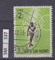 SAN MARINO  1963	Olimpiadi Di Tokio, L. 2 Usato - Oblitérés