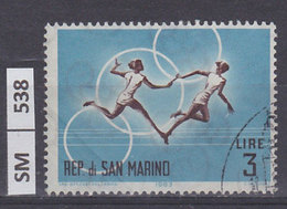 SAN MARINO  1963	Olimpiadi Di Tokio, L. 3 Usato - Oblitérés